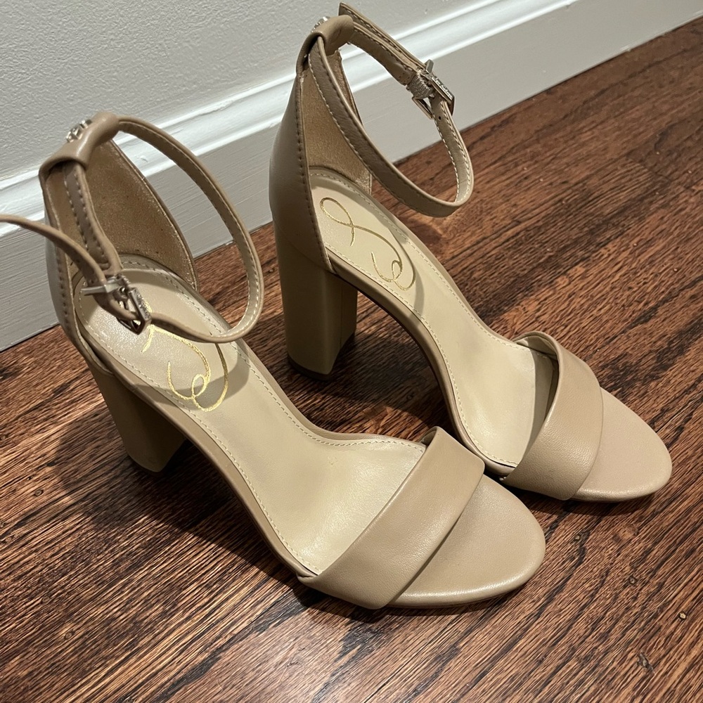 New Sam Edelman nude ankle sandals